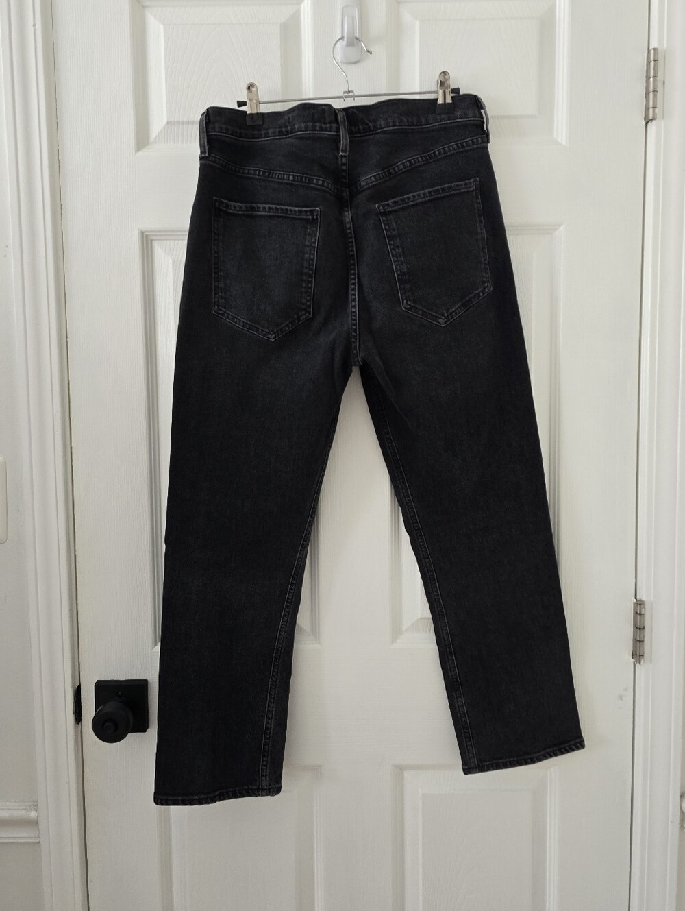 Agolde X Argent Riley Black High Rise Straight Leg Jeans Size 31 - Picture 6 of 7